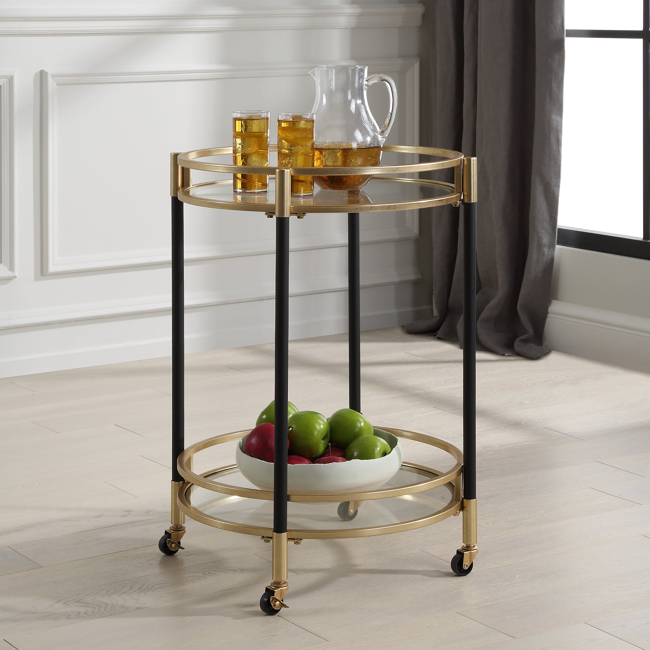 Uttermost Furniture Uttermost Dolly Round Bar Cart