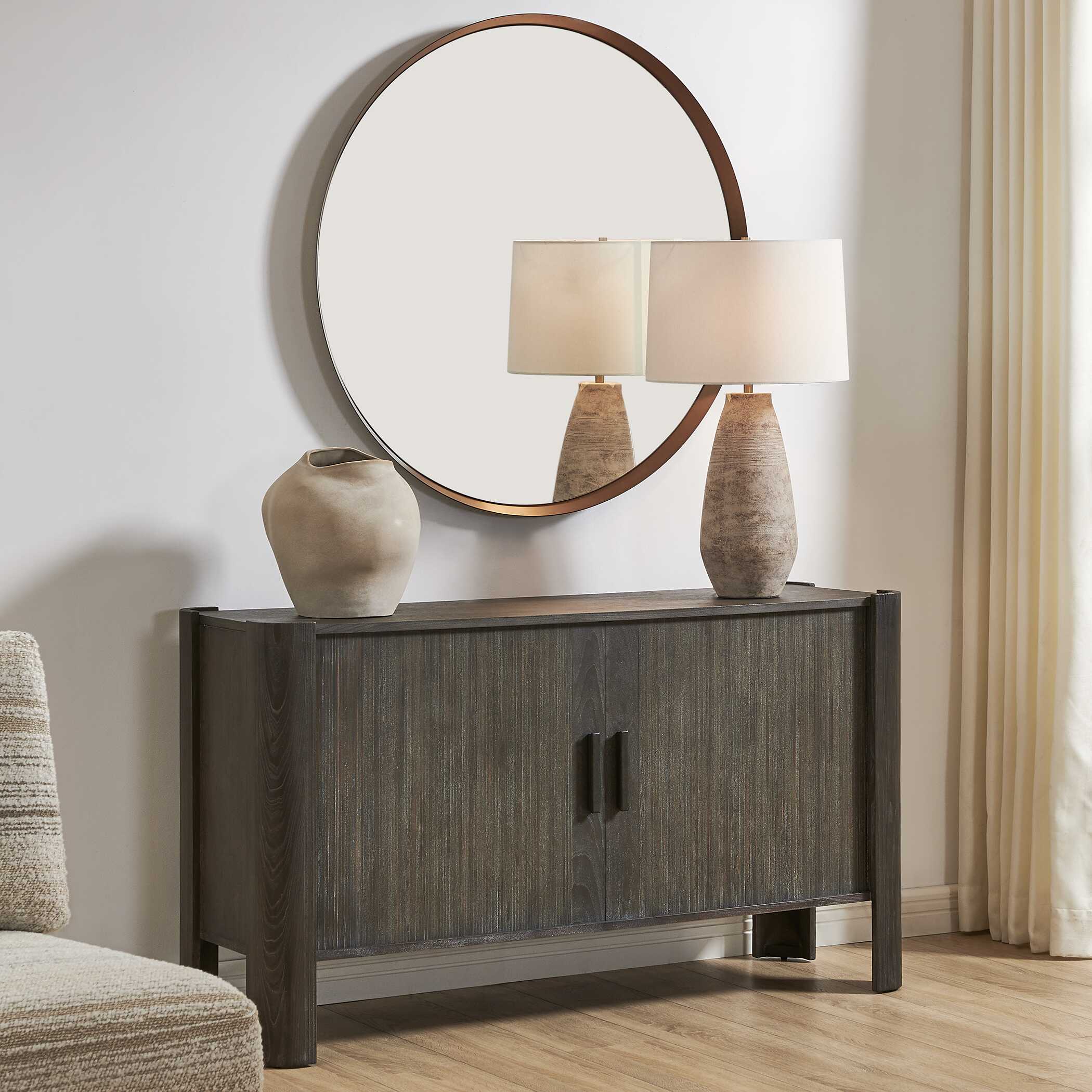Uttermost Furniture Uttermost Drury 2 Door Dark Gray Cabinet