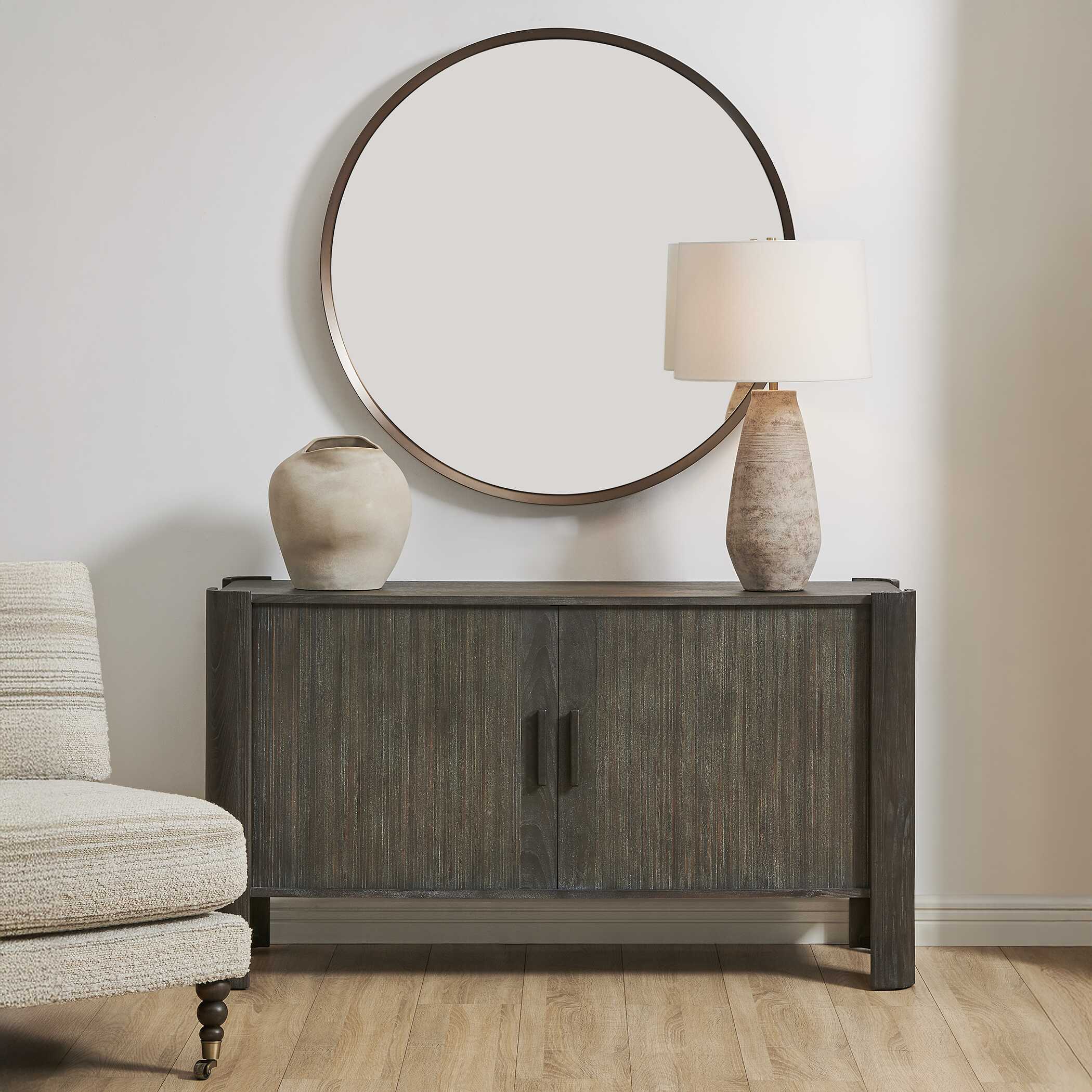 Uttermost Furniture Uttermost Drury 2 Door Dark Gray Cabinet