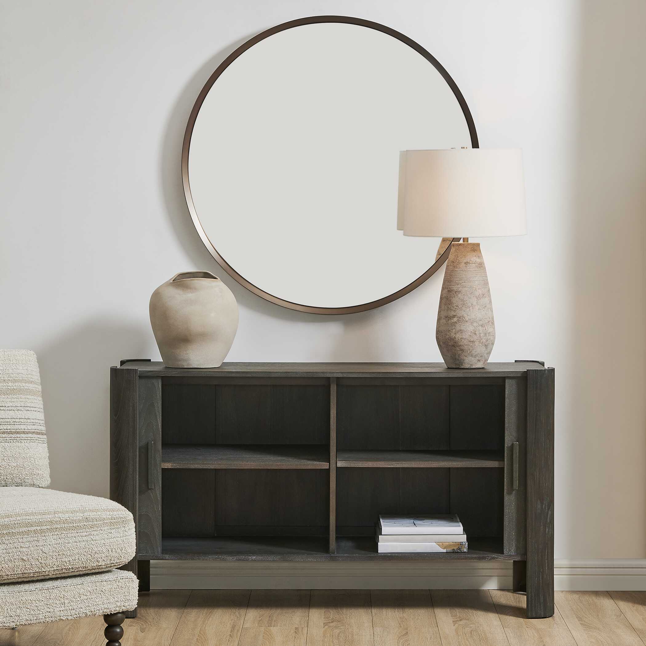 Uttermost Furniture Uttermost Drury 2 Door Dark Gray Cabinet