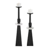 Uttermost Home Decor Uttermost Ebon Glow Floor Candleholders Set/2