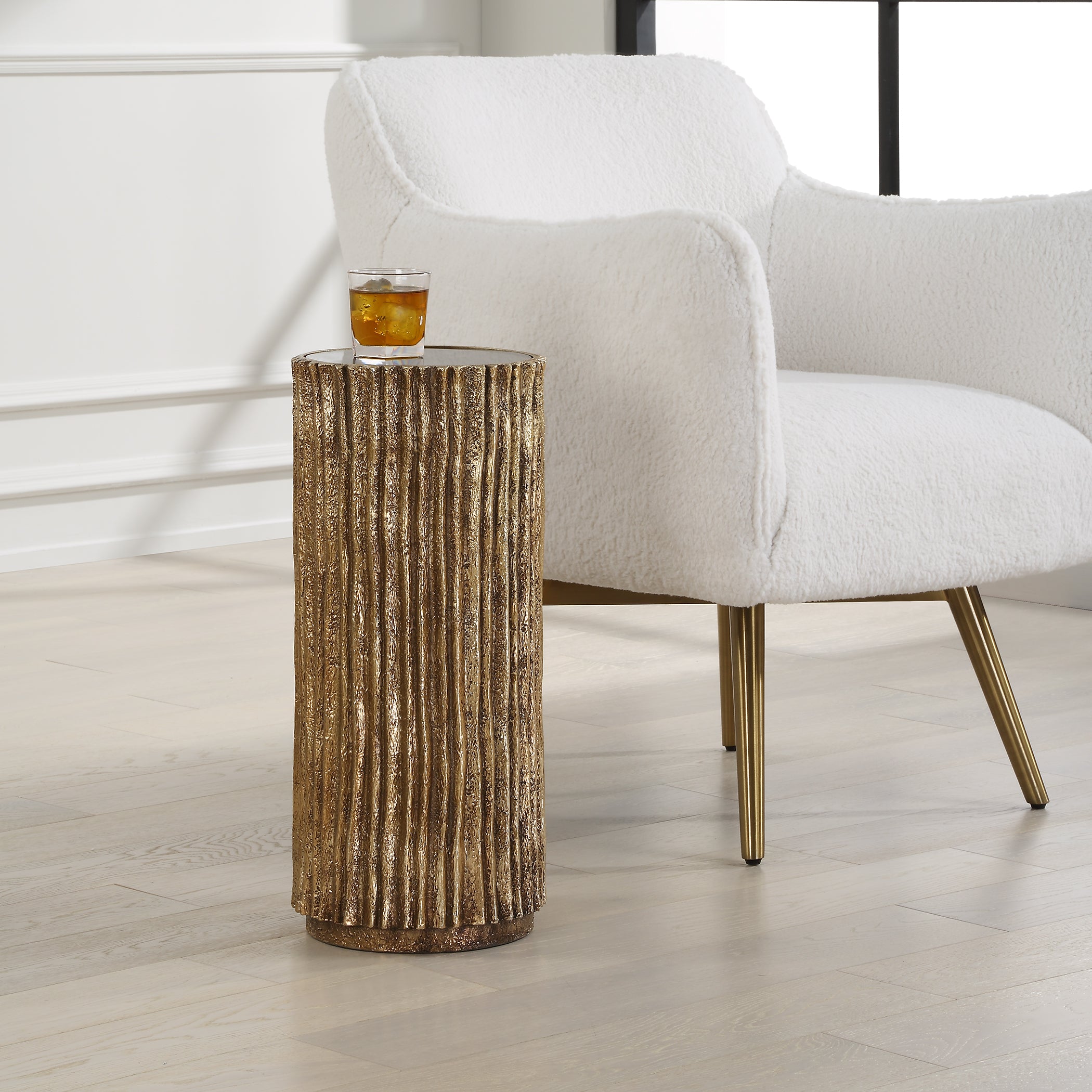 Uttermost Furniture Uttermost Echo Brass Drink Table