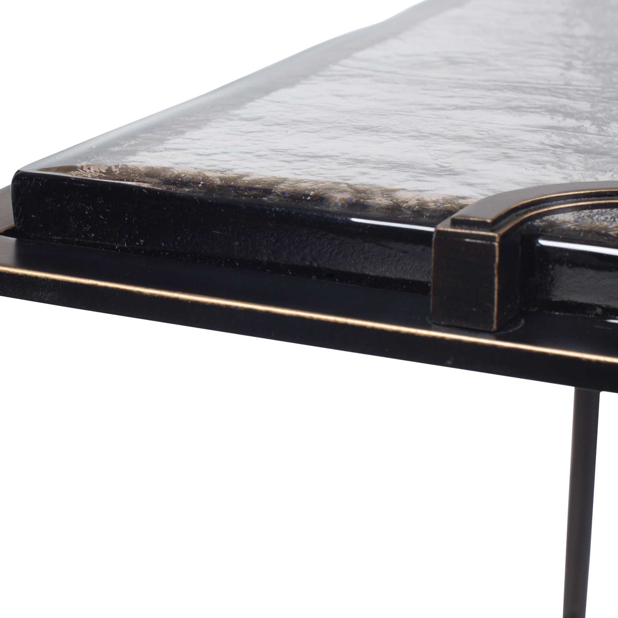 Uttermost Furniture Uttermost Eisen Textured Glass Accent Table