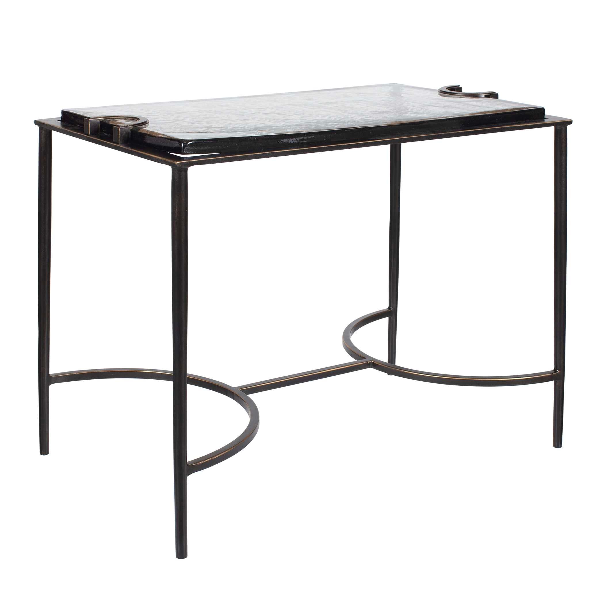 Uttermost Furniture Uttermost Eisen Textured Glass Accent Table