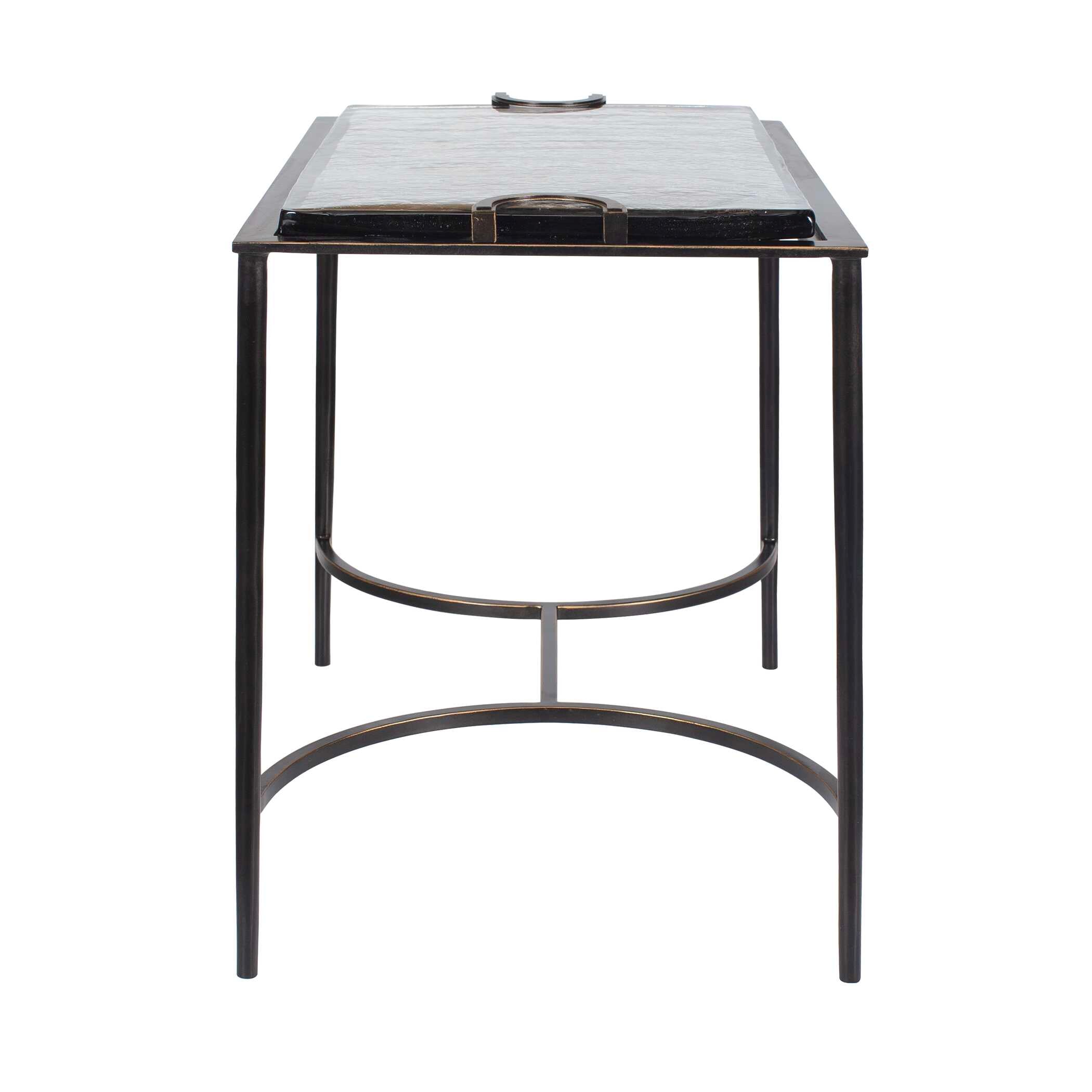 Uttermost Furniture Uttermost Eisen Textured Glass Accent Table