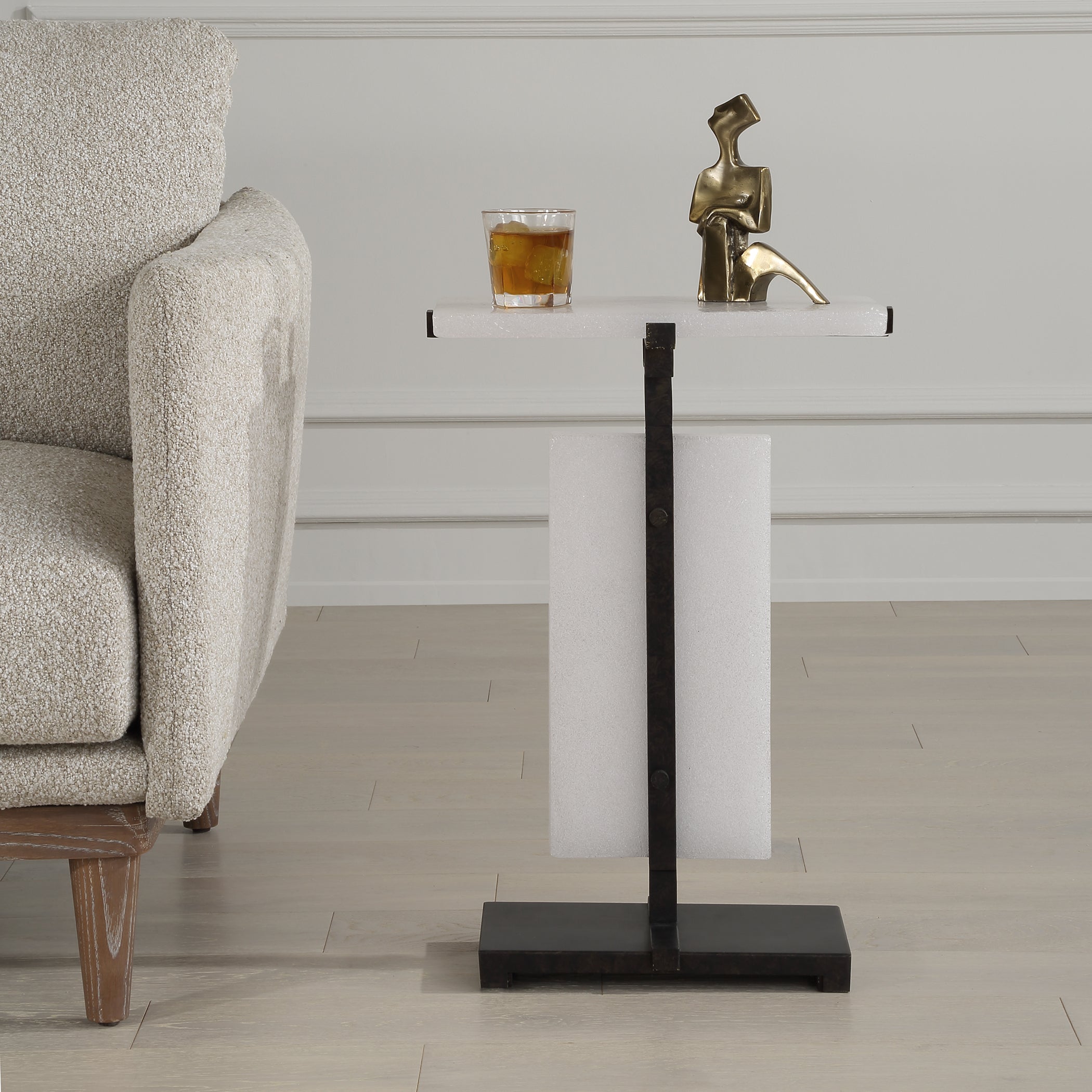 Uttermost Furniture Uttermost Elements Bubble Glass Accent Table