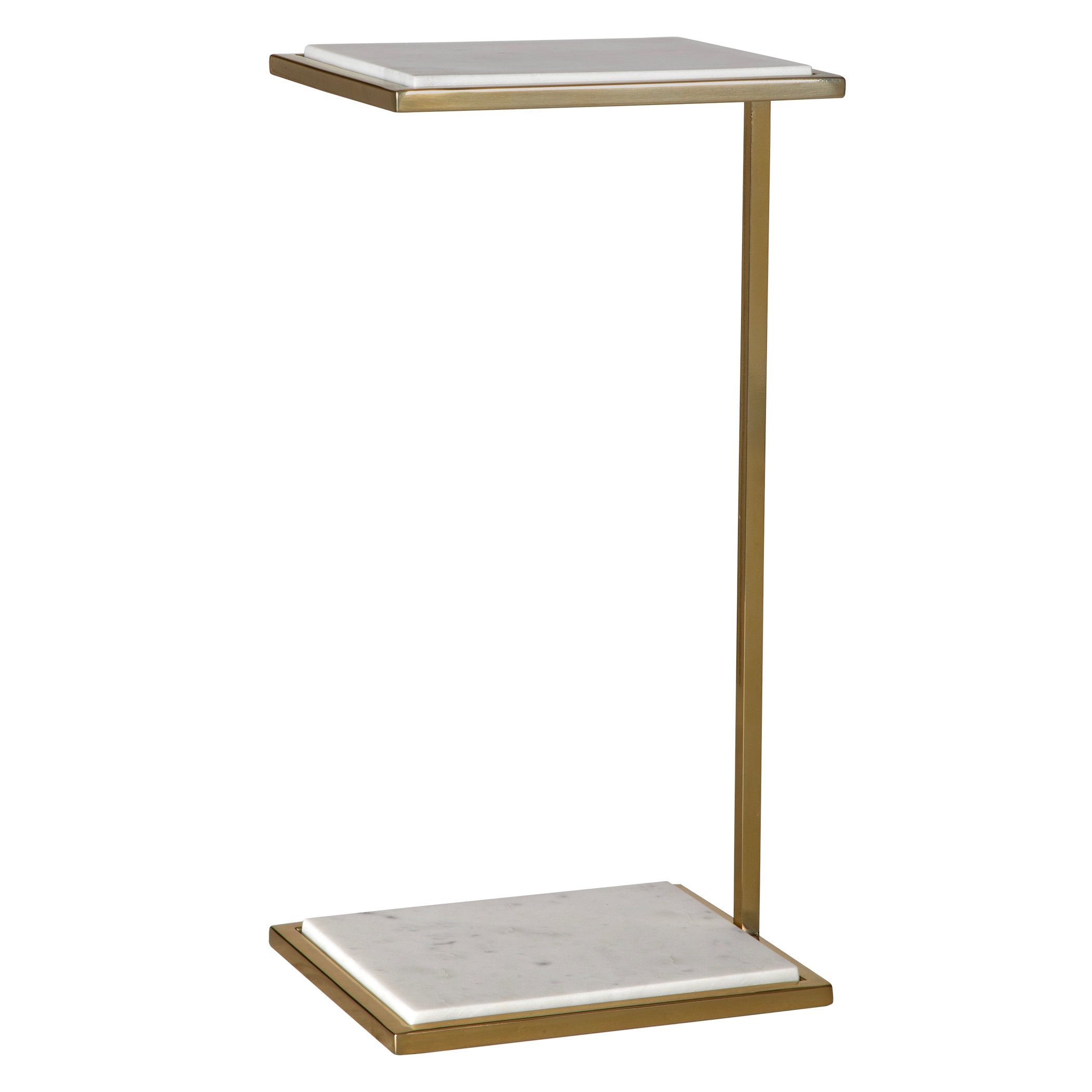 Uttermost Home Uttermost Elevate White Marble Drink Table