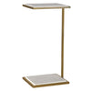 Uttermost Home Uttermost Elevate White Marble Drink Table