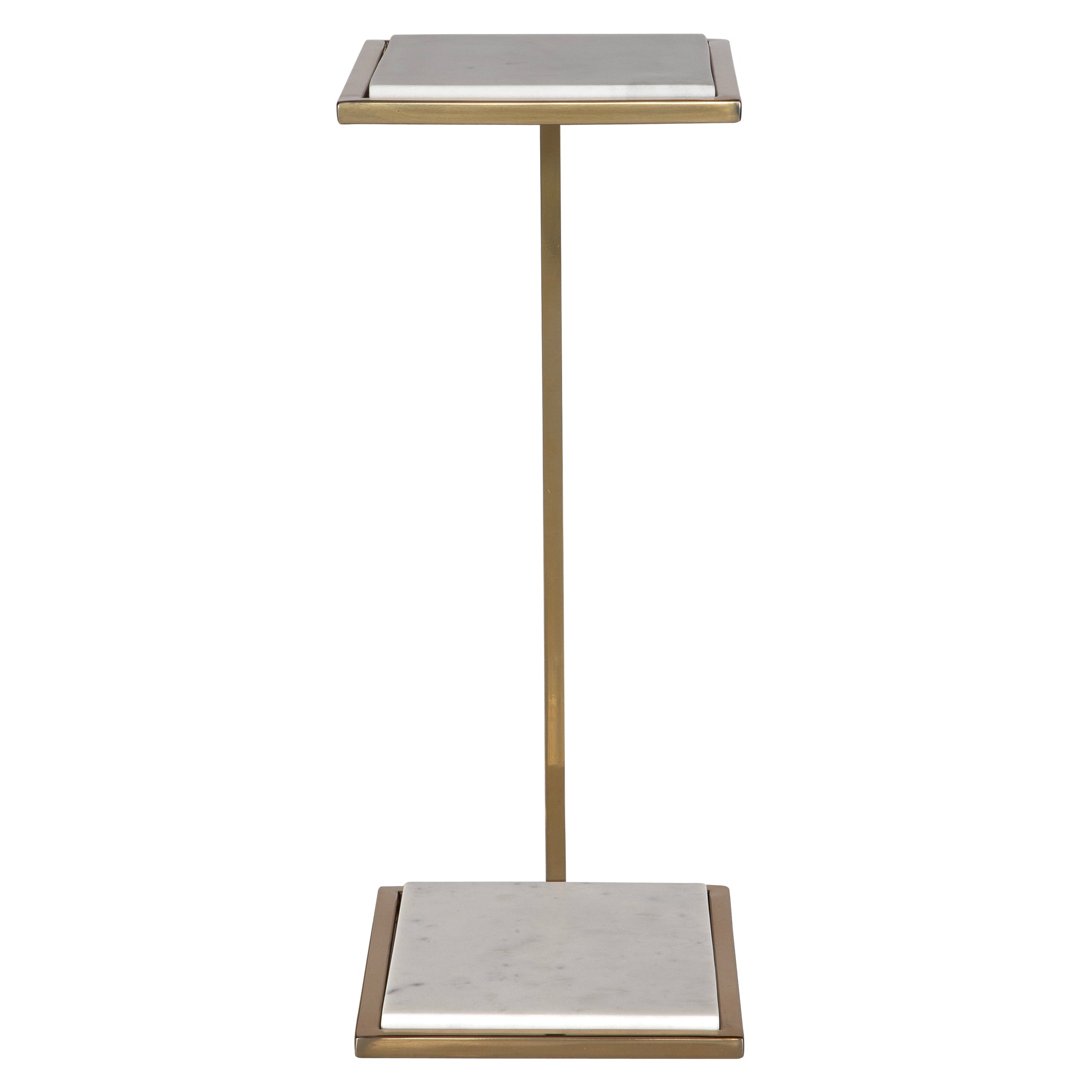 Uttermost Home Uttermost Elevate White Marble Drink Table