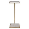 Uttermost Home Uttermost Elevate White Marble Drink Table