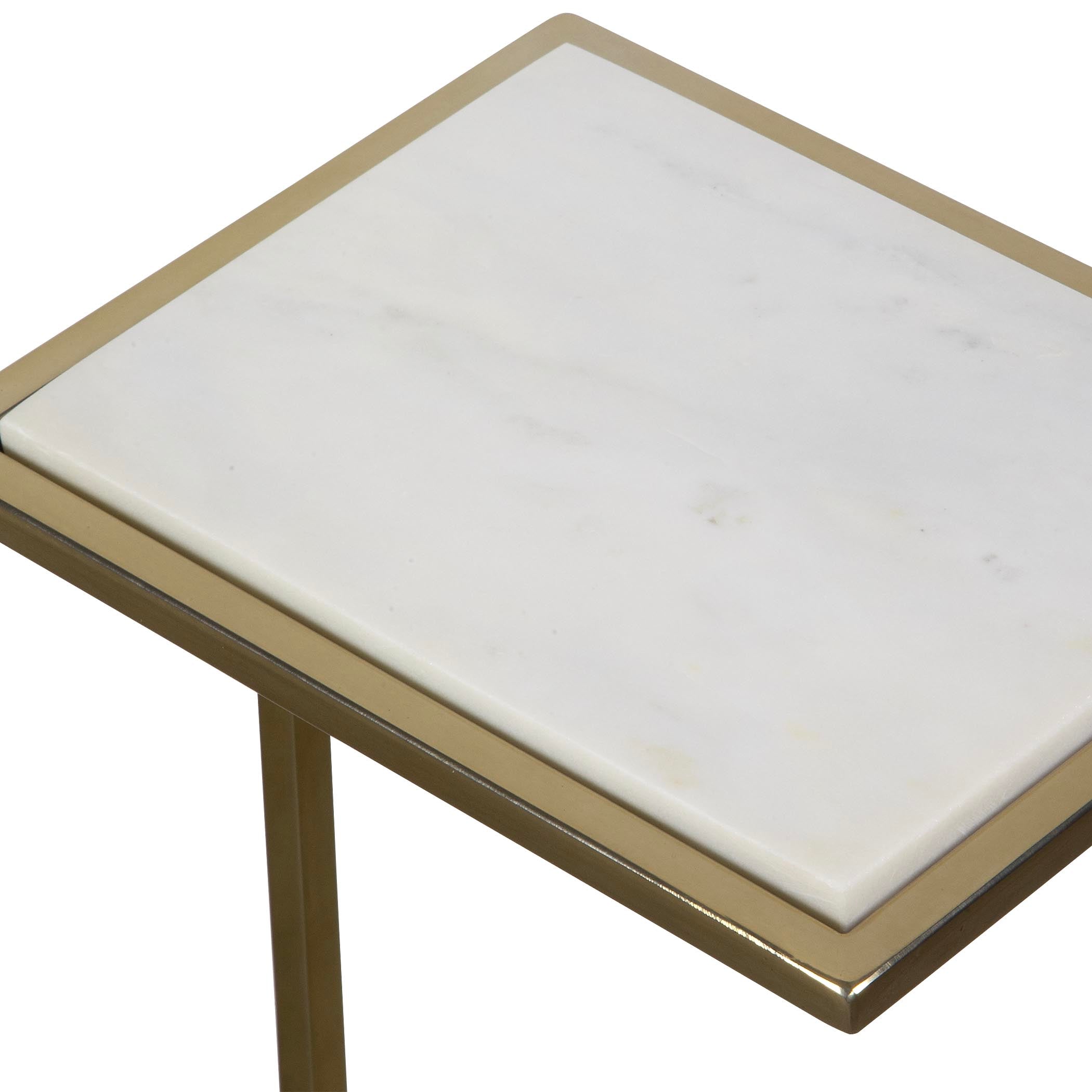 Uttermost Home Uttermost Elevate White Marble Drink Table