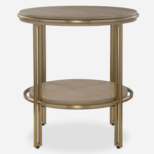 Uttermost Furniture Uttermost Elise Round Brass Side Table