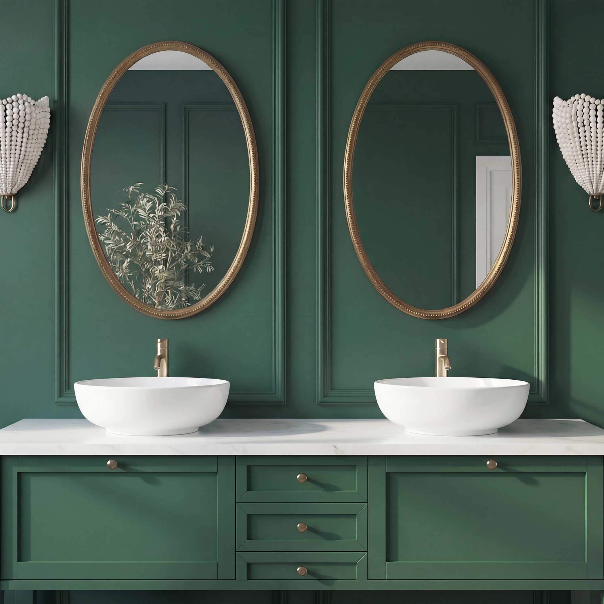 Uttermost Home Decor Uttermost Ellis Beaded Brass Oval Mirror