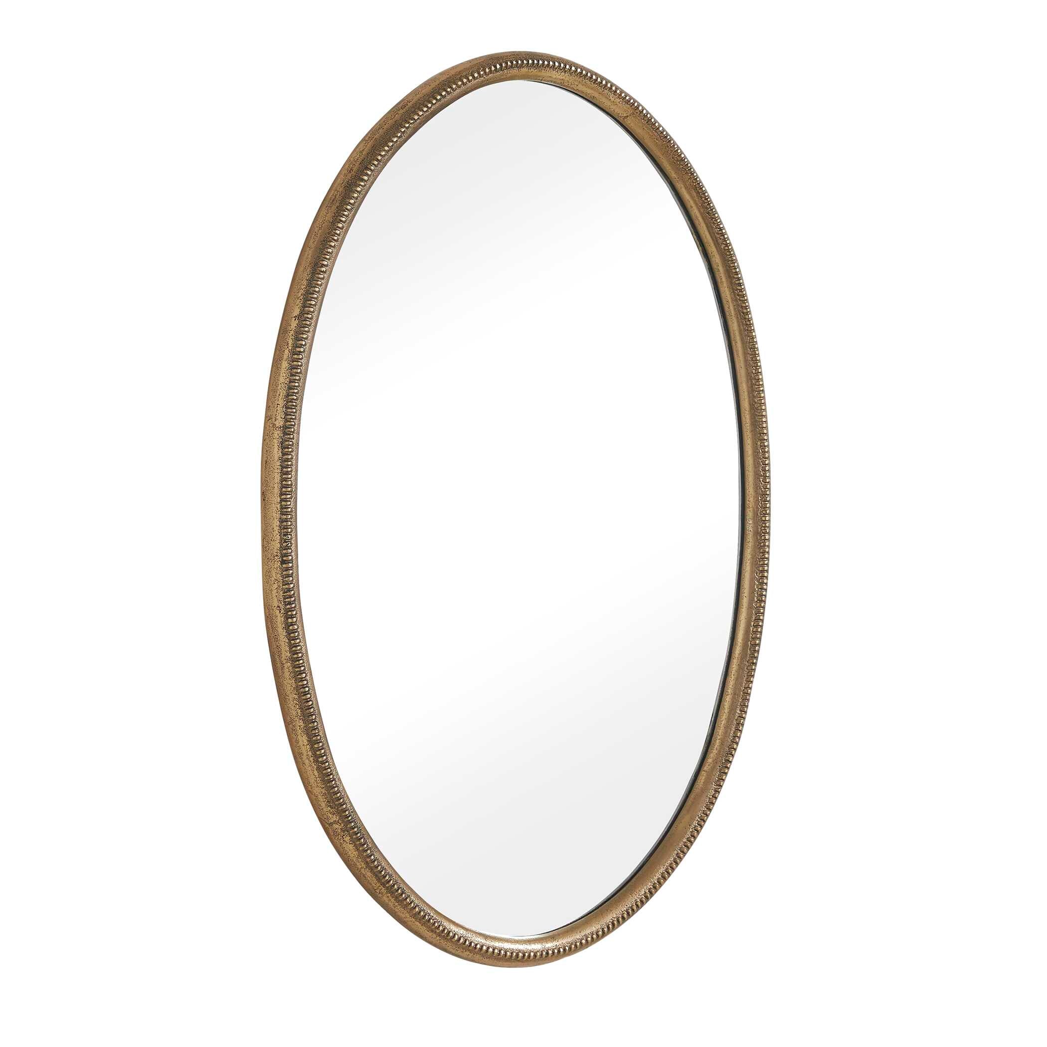 Uttermost Home Decor Uttermost Ellis Beaded Brass Oval Mirror