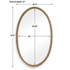 Uttermost Home Decor Uttermost Ellis Beaded Brass Oval Mirror