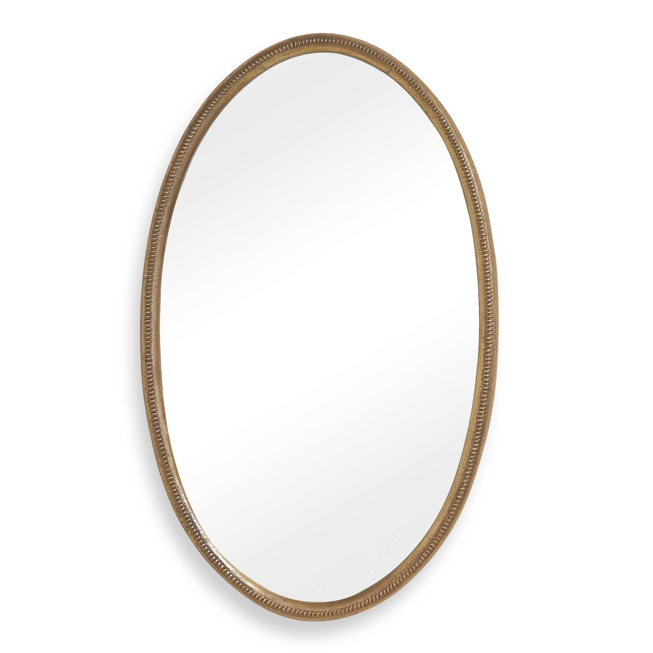 Uttermost Home Decor Uttermost Ellis Beaded Brass Oval Mirror