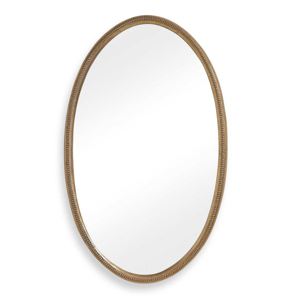 Uttermost Home Decor Uttermost Ellis Beaded Brass Oval Mirror