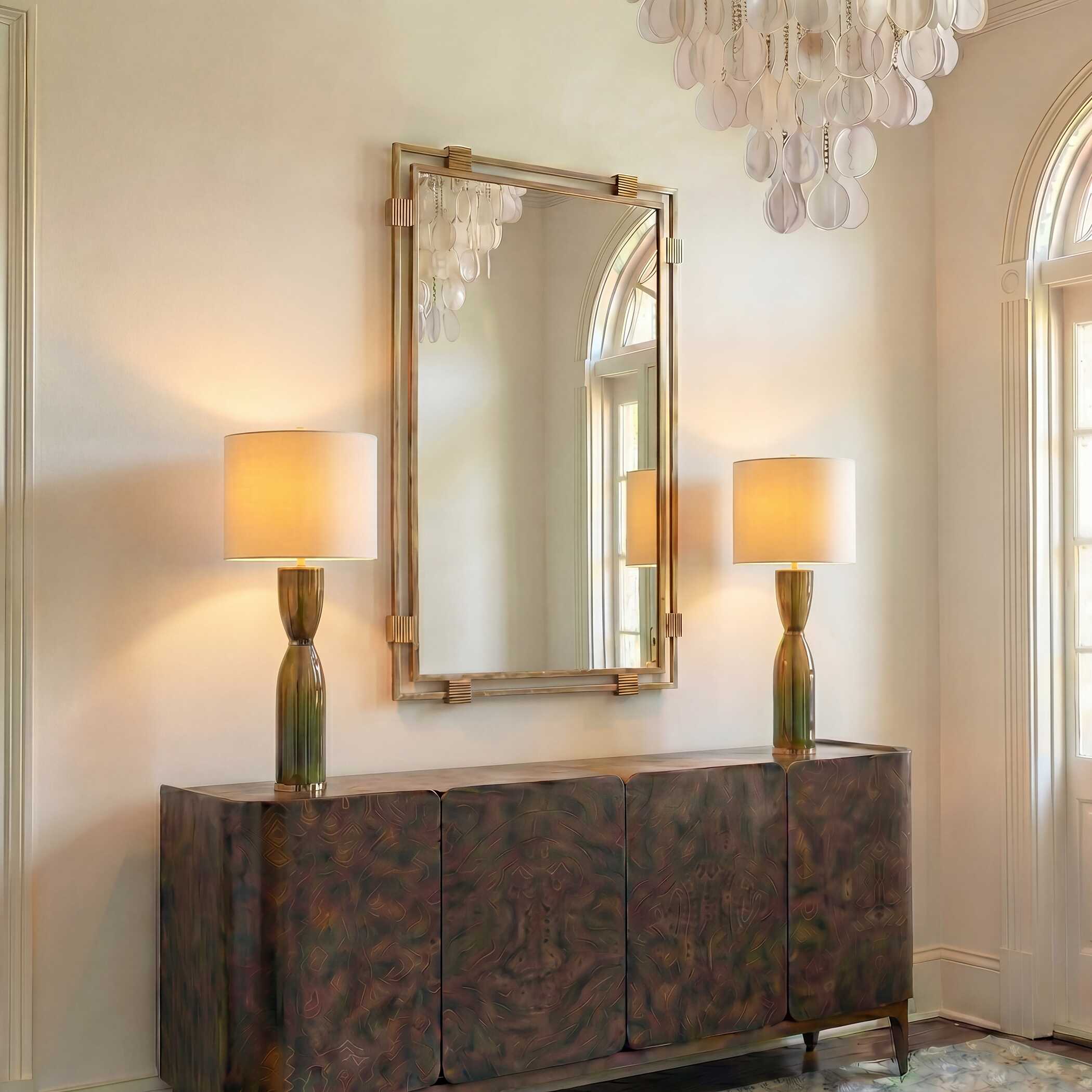 Uttermost Home Decor Uttermost Elsher Vintage Gold Mirror