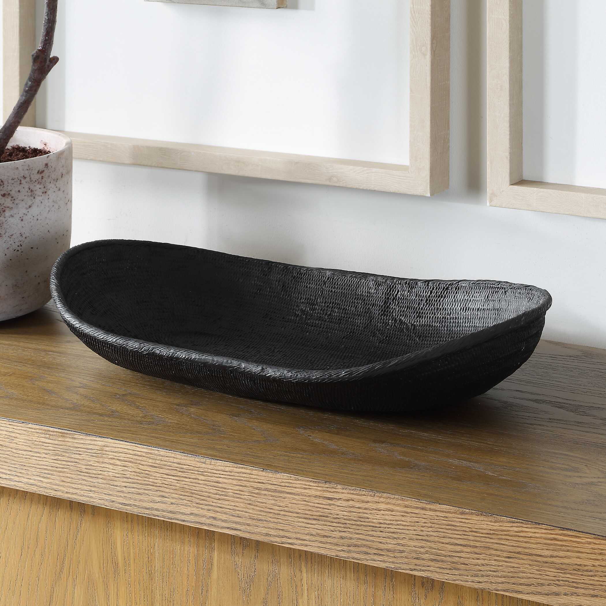 Uttermost Uttermost Ember Weave Indoor-Outdoor Oblong Bowl