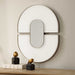 Uttermost Uttermost Encase Modern White Oval Mirror