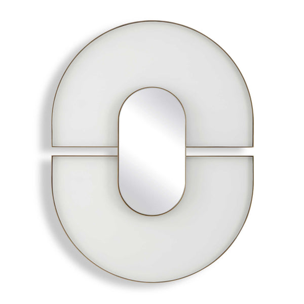 Uttermost Uttermost Encase Modern White Oval Mirror