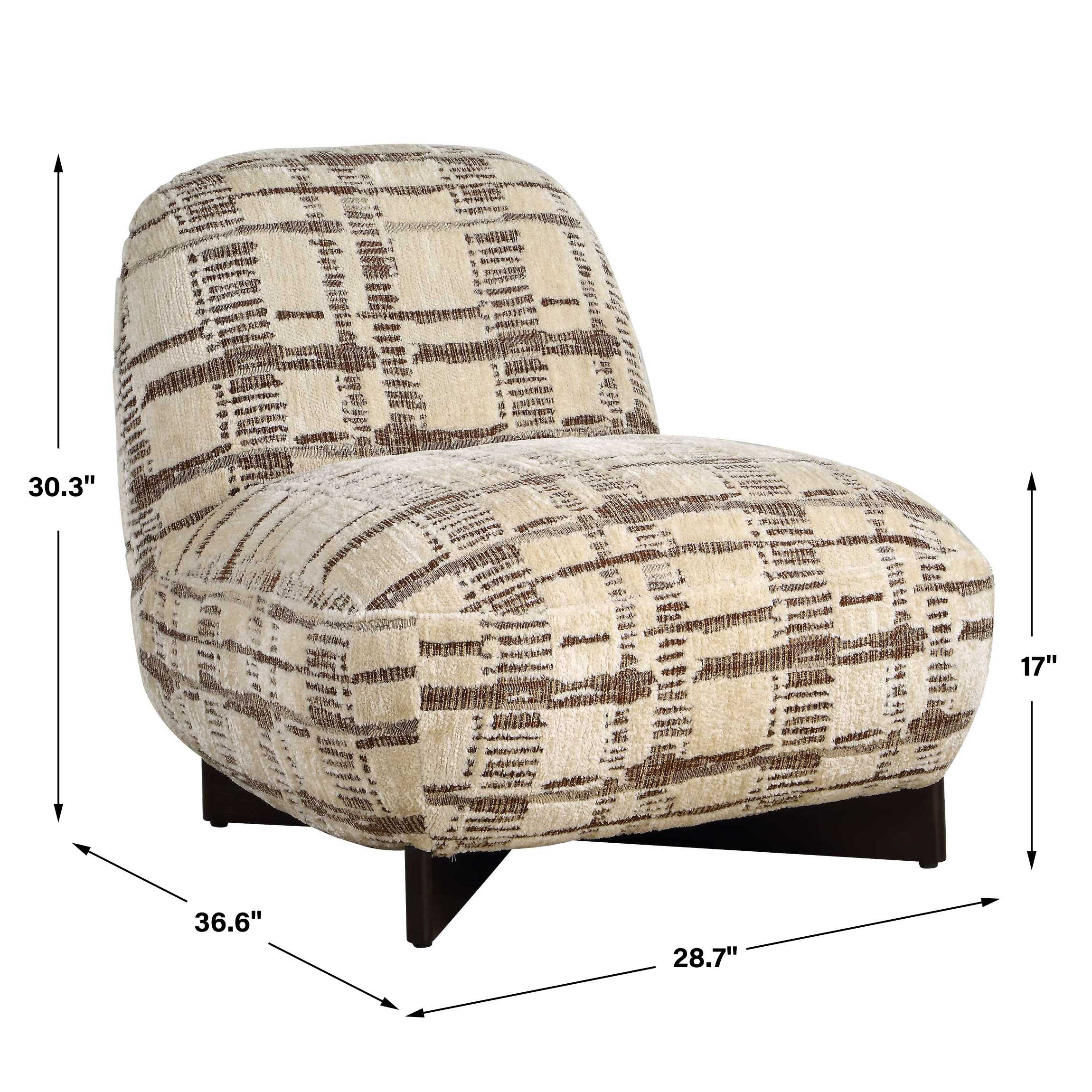 Uttermost Furniture Uttermost Evans Modern Armless Accent Chair