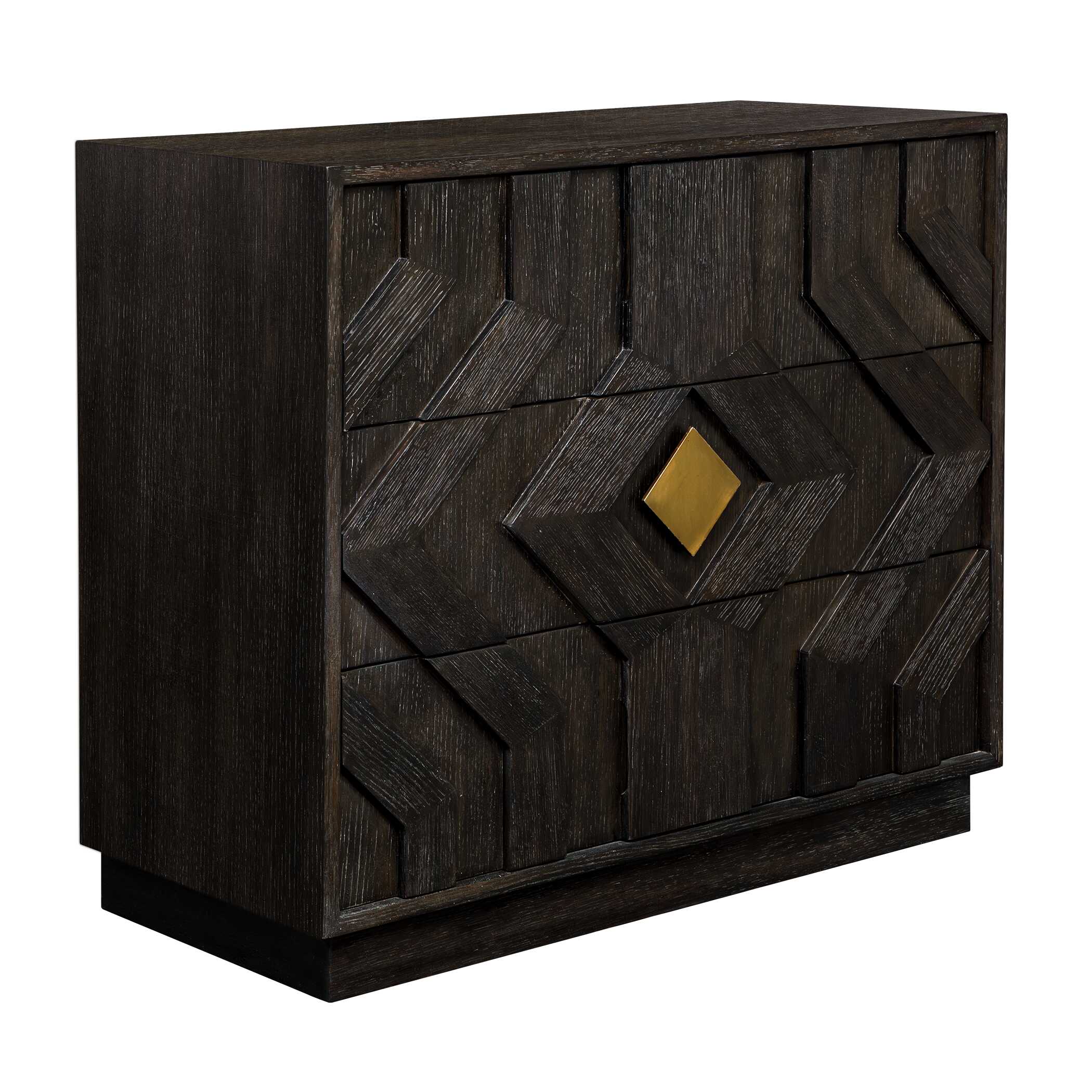 Uttermost Furniture Uttermost Faulkner 3 Drawer Modern Chest