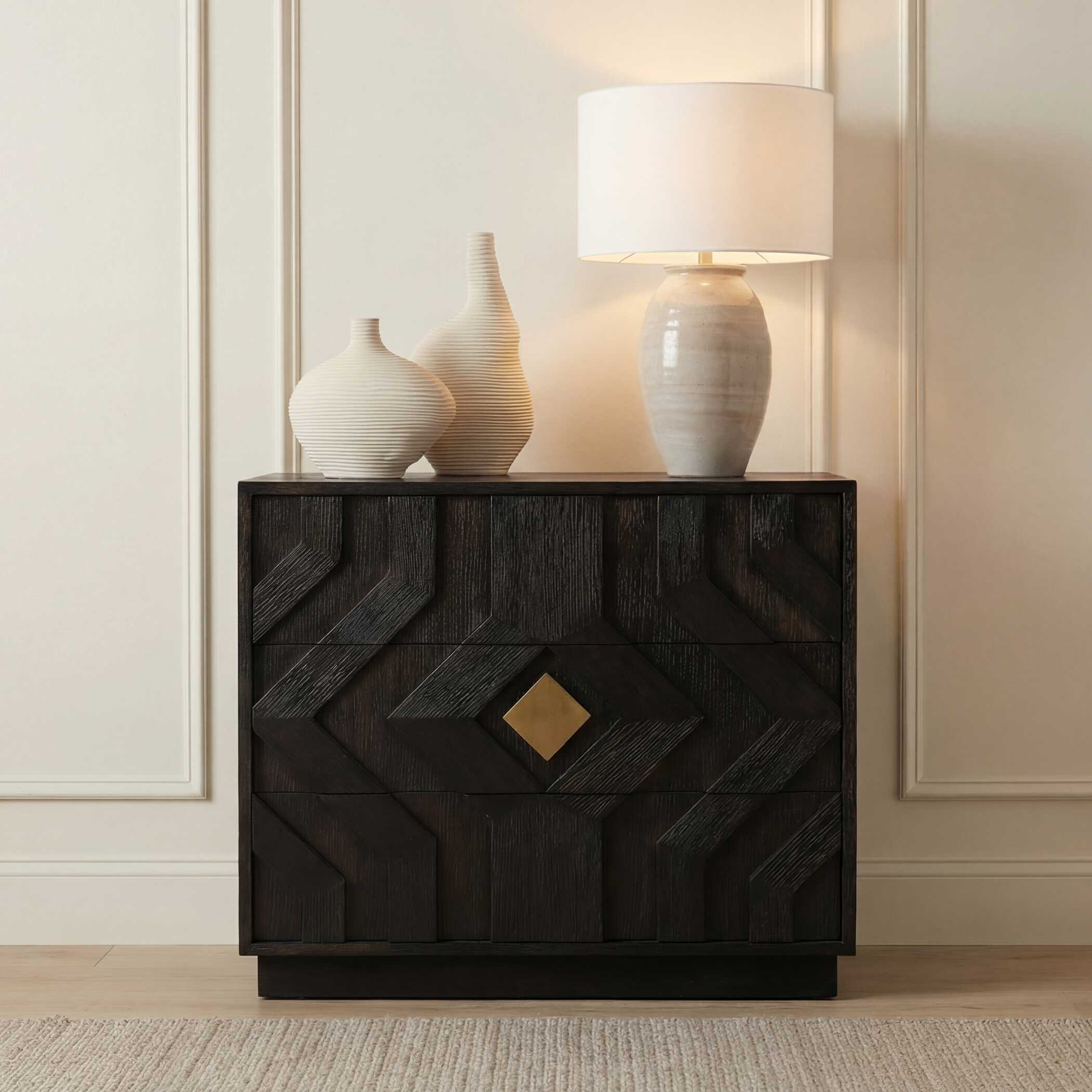 Uttermost Furniture Uttermost Faulkner 3 Drawer Modern Chest