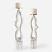Uttermost Home Decor Uttermost Feamelo Ivory Stone Candleholders, S/2