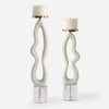 Uttermost Home Decor Uttermost Feamelo Ivory Stone Candleholders, S/2