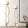 Uttermost Home Decor Uttermost Feamelo Ivory Stone Candleholders, S/2