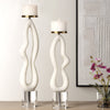 Uttermost Home Decor Uttermost Feamelo Ivory Stone Candleholders, S/2