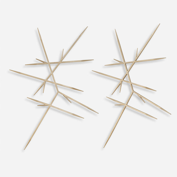 Uttermost Home Decor Uttermost Fireworks Silver Wall Decor, S/2