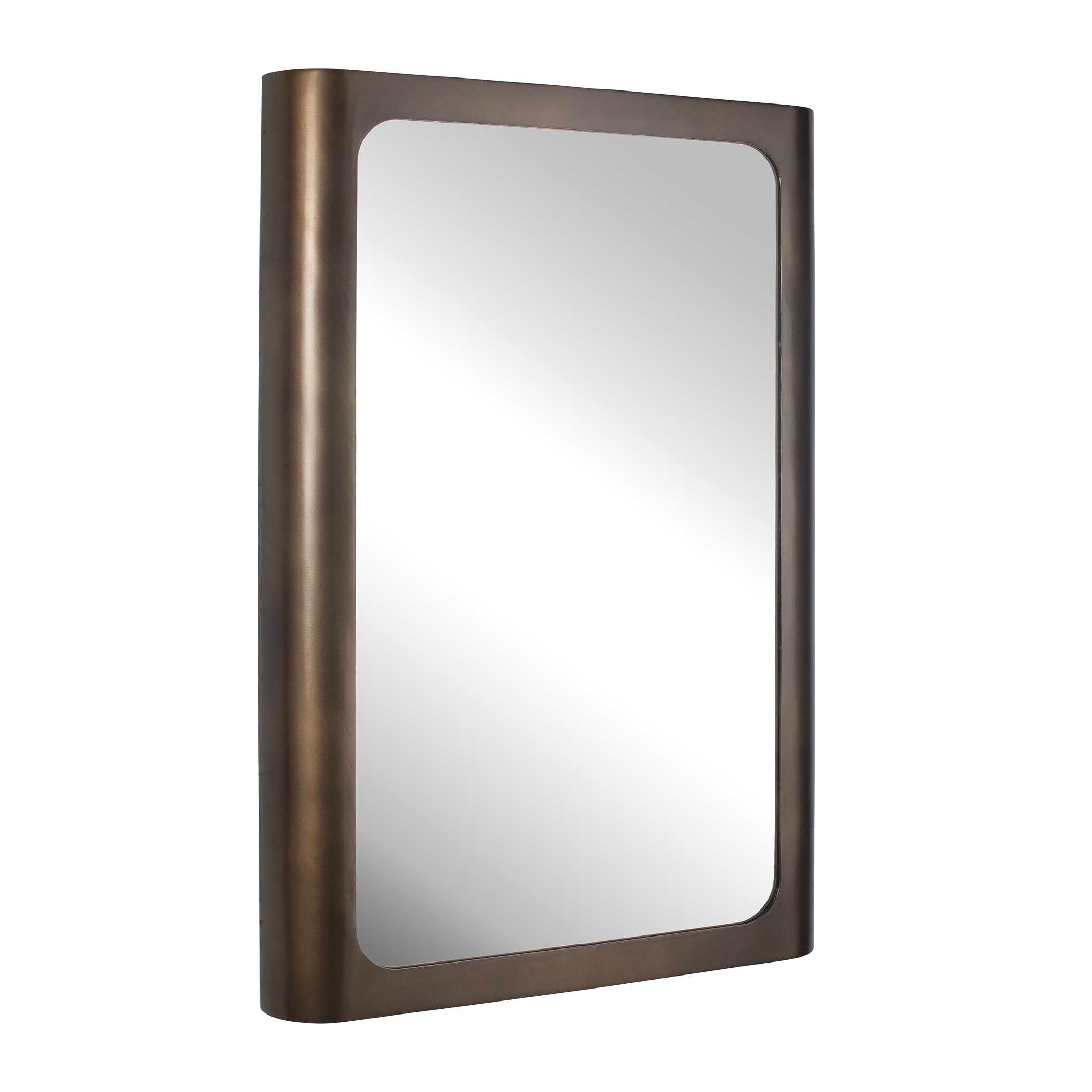 Uttermost Home Decor Uttermost Fischer Curved Edge Gold Bronze Mirror