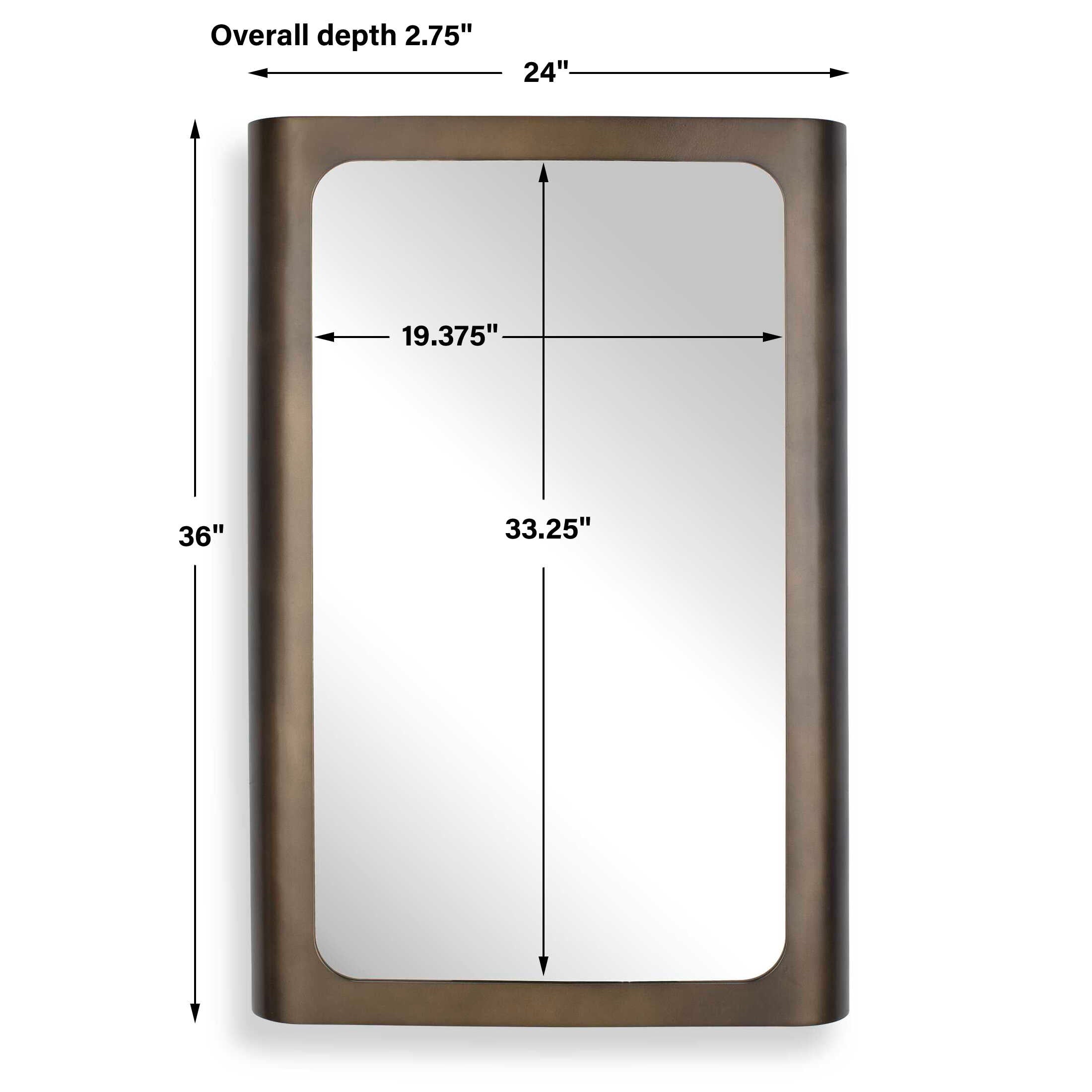 Uttermost Home Decor Uttermost Fischer Curved Edge Gold Bronze Mirror