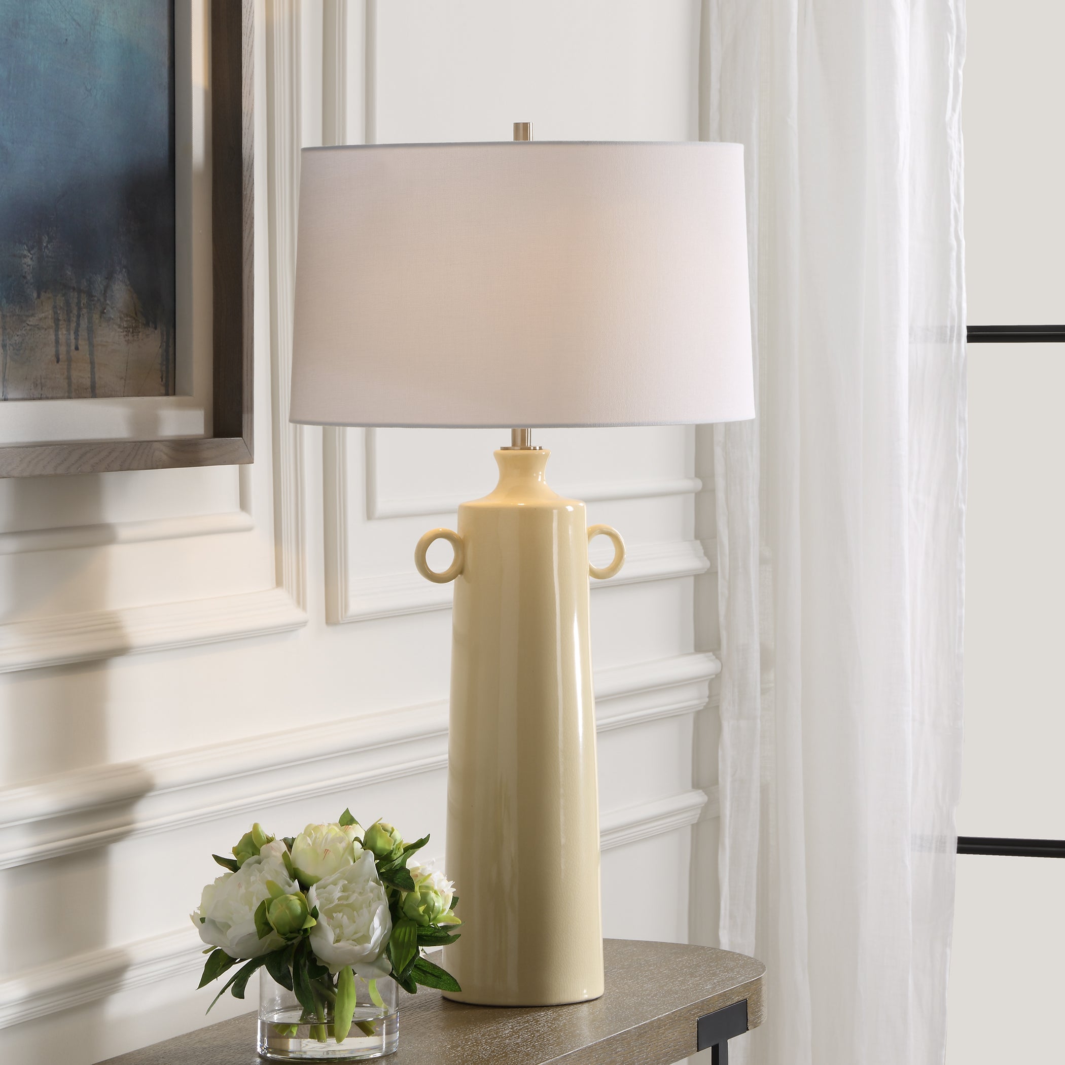 Uttermost Lighting Uttermost Florero Pale Yellow Table Lamp
