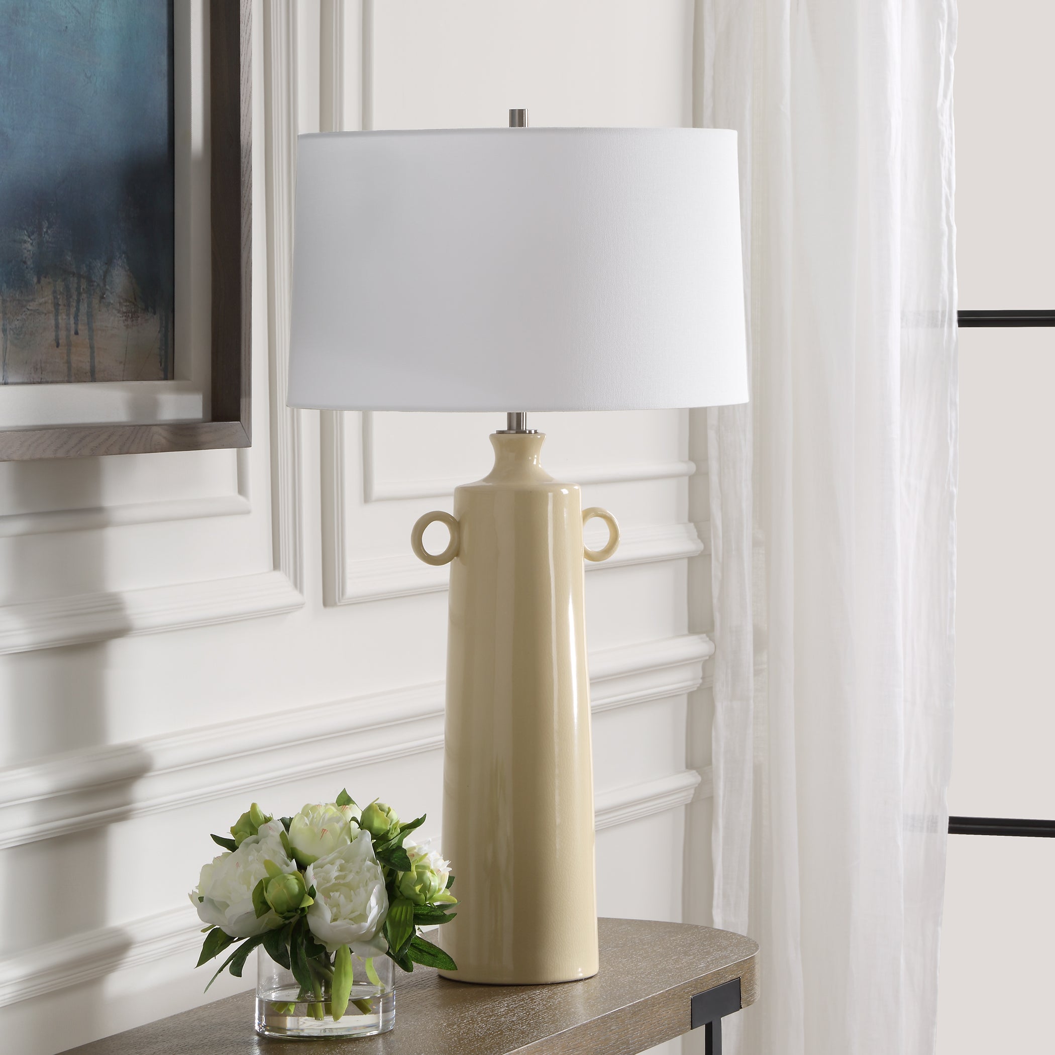 Uttermost Lighting Uttermost Florero Pale Yellow Table Lamp