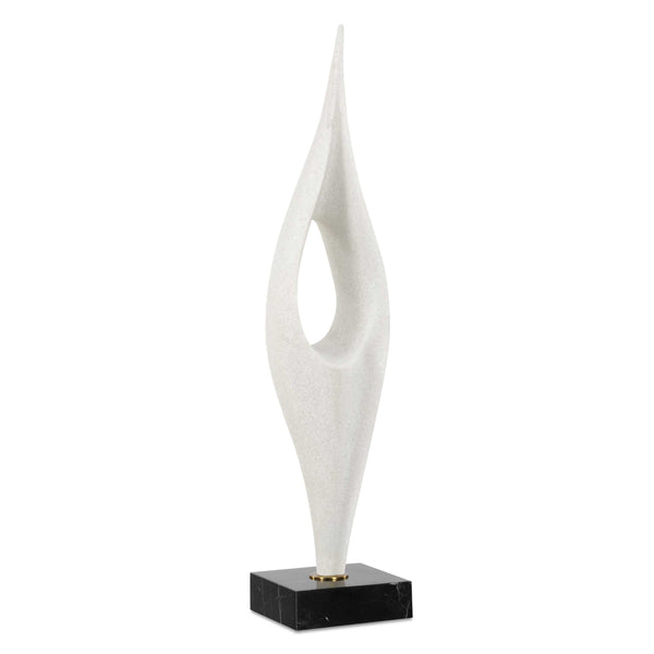 Uttermost Uttermost Fluid Drop White Stone Sculpture