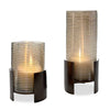 Uttermost Uttermost Fluted Fire Cylinder Candleholders Set/2