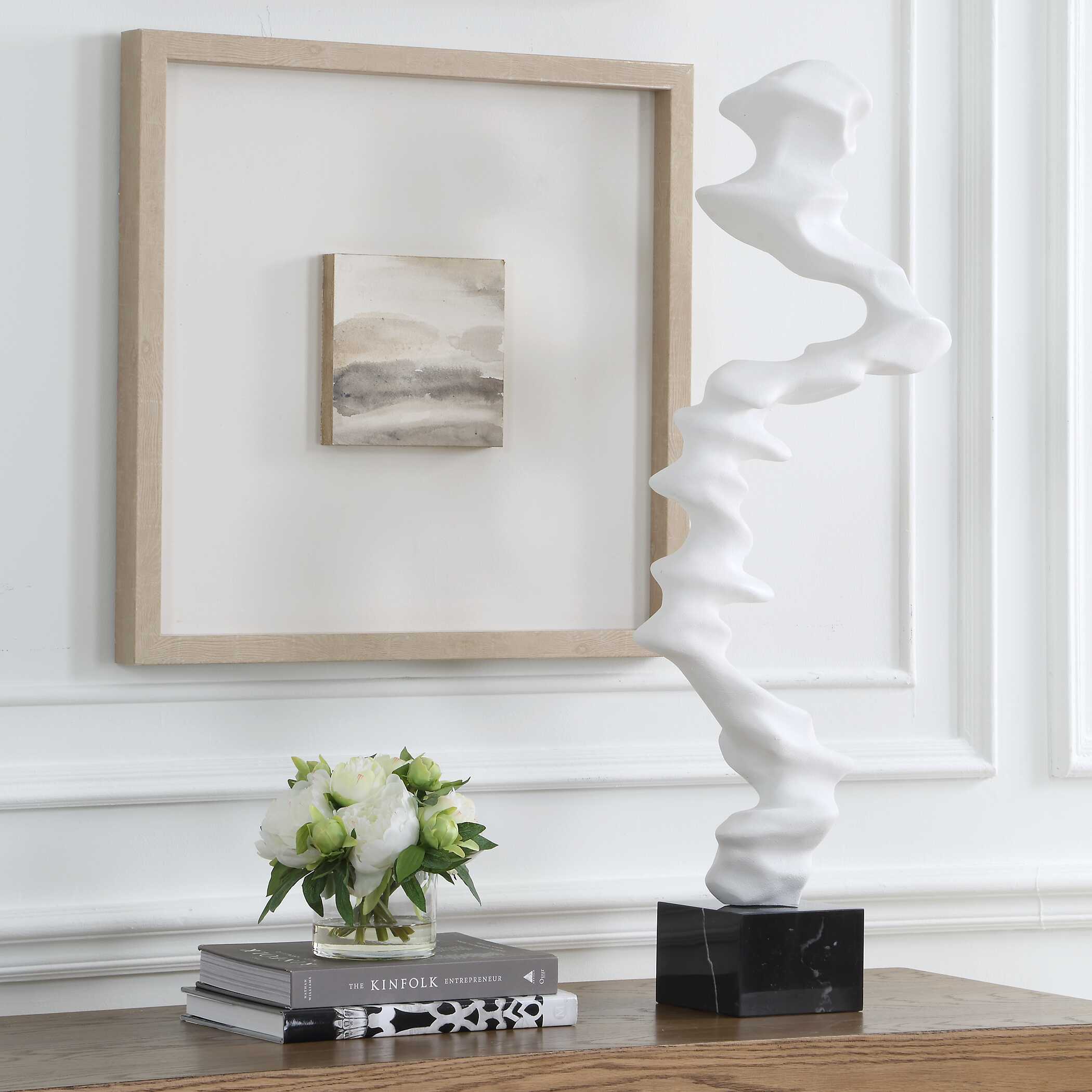 Uttermost Home Decor Uttermost Flux Indoor-Outdoor White Sculpture