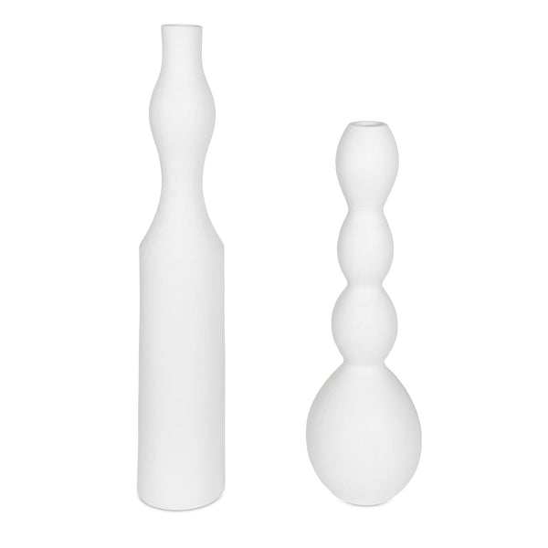 Uttermost Home Decor Uttermost Forma White Ceramic Vases, Large, Set/2