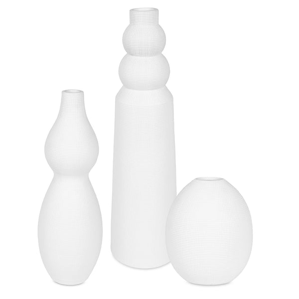 Uttermost Home Decor Uttermost Forma White Ceramic Vases, Set/3