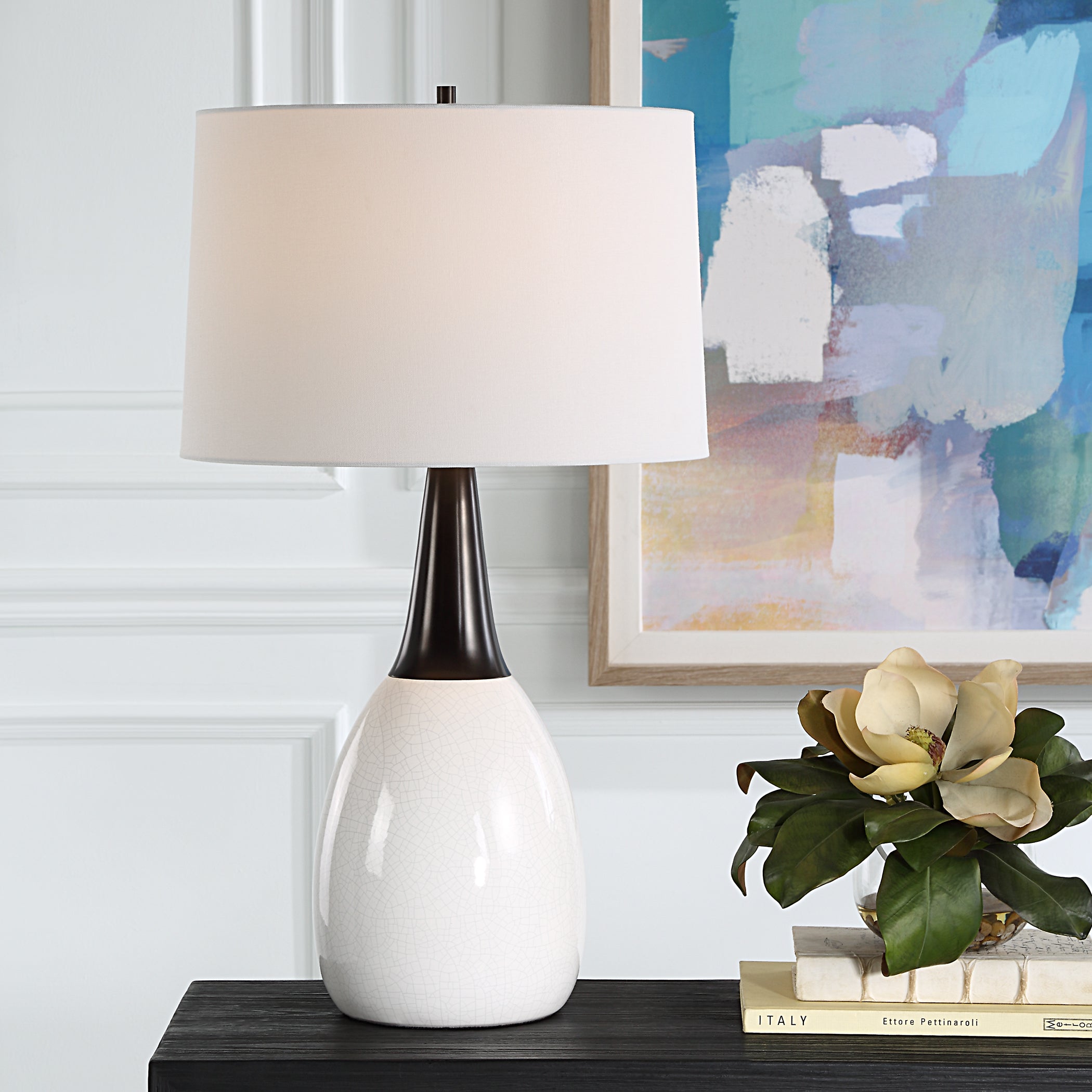 Uttermost Lighting Uttermost Fralin White Table Lamp