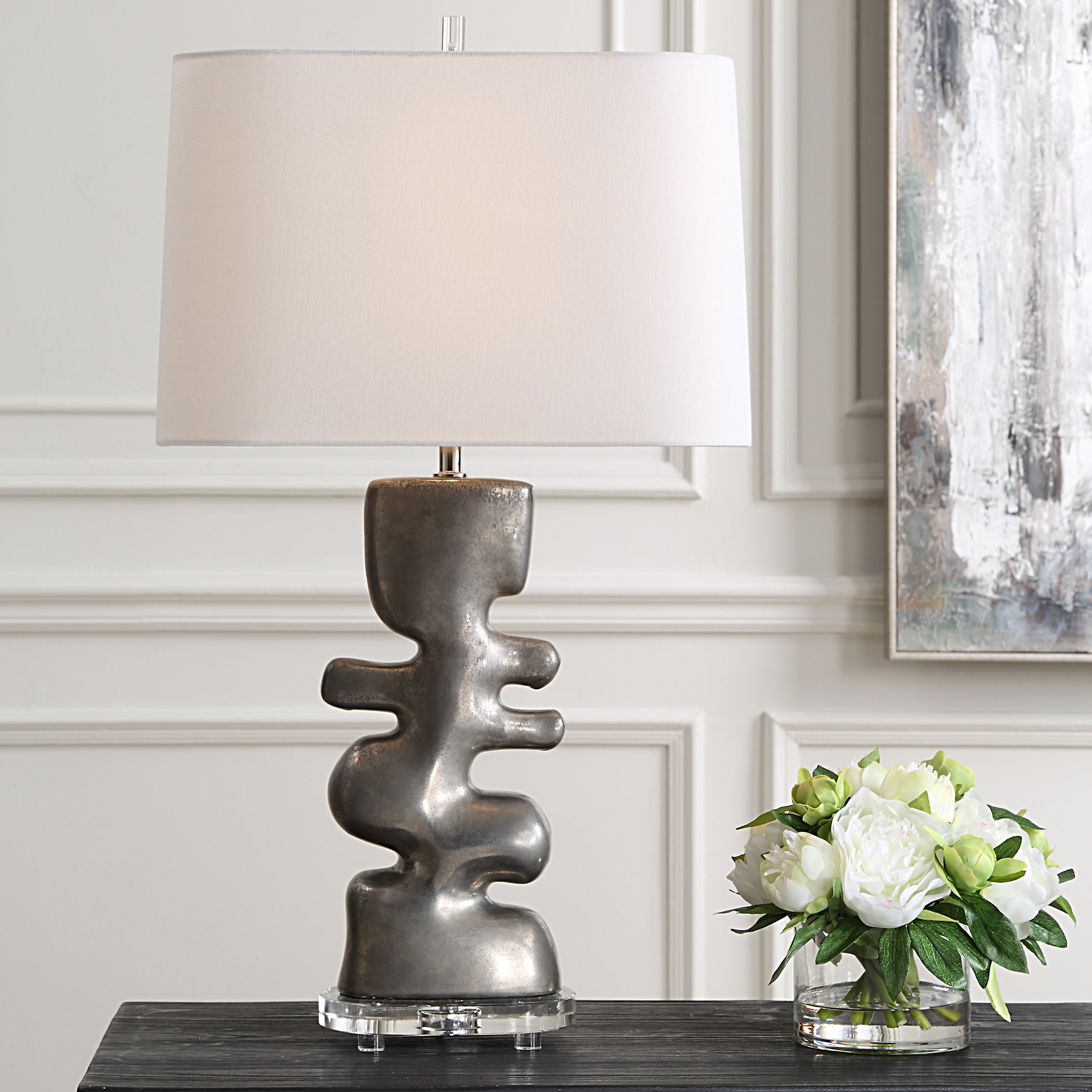 Uttermost Lighting Uttermost Free Flowing Nickel Table Lamp