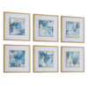 Uttermost Home Decor Uttermost Fresh Start Blue Abstract Prints, S/6
