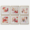 Uttermost Home Decor Uttermost Fresh Start Red Abstract Prints, S/6