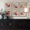 Uttermost Home Decor Uttermost Fresh Start Red Abstract Prints, S/6