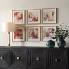 Uttermost Home Decor Uttermost Fresh Start Red Abstract Prints, S/6