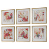 Uttermost Home Decor Uttermost Fresh Start Red Abstract Prints, S/6