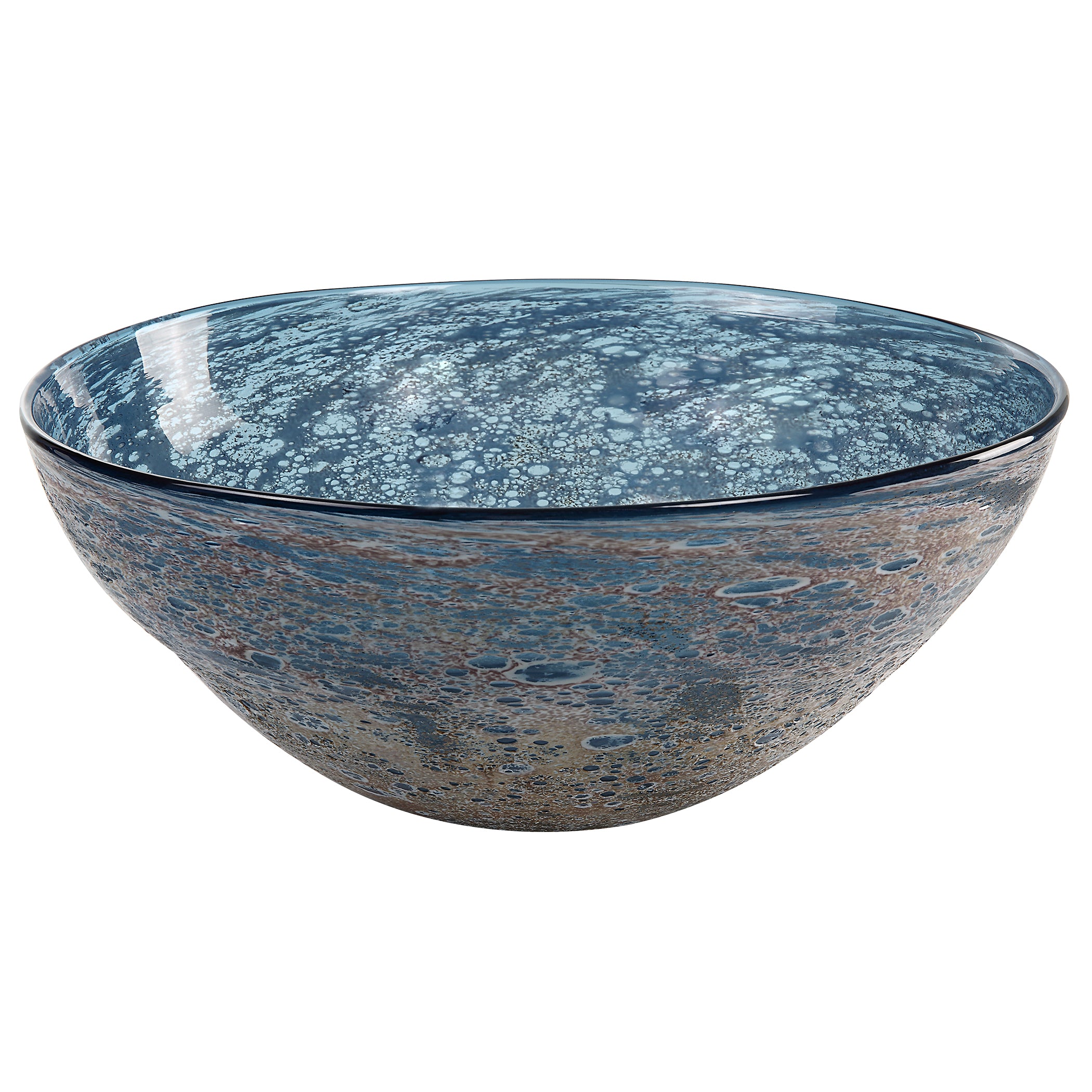 Uttermost Home Decor Uttermost Genovesa Aqua Glass Bowl